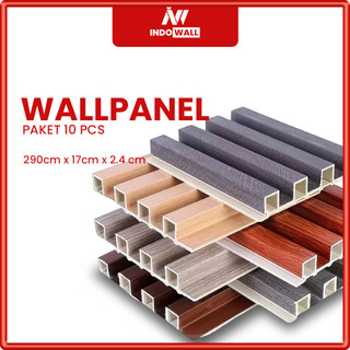 10PCS -  WallPanel WPC Dekorasi Dinding 290Cm x 17cm x 2,4cm - IndoWall