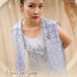 EVANTHE - Virella Vest Outer Batik Modern Wanita Bahan Katun Kombinasi Brukat