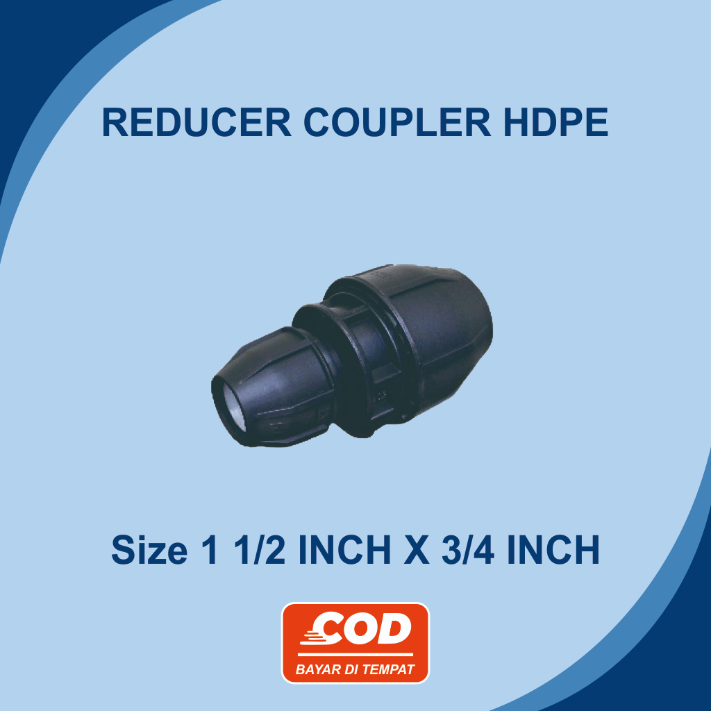 Vlock ถุงเท้า HDPE หรือลด Coupler HDPE 1 1/2 นิ้วถึง 3/4 นิ้ว หรือ 50 MM X 25 MM