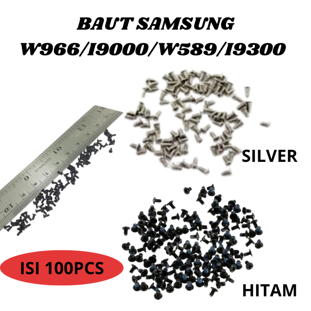 CHINESE BOLT + PLUS / SAMSUNG W699 S5830 I9000 W589 I9300 CONTENTS 100 จีน HP BOLT + SHORT 2.5MM SAM