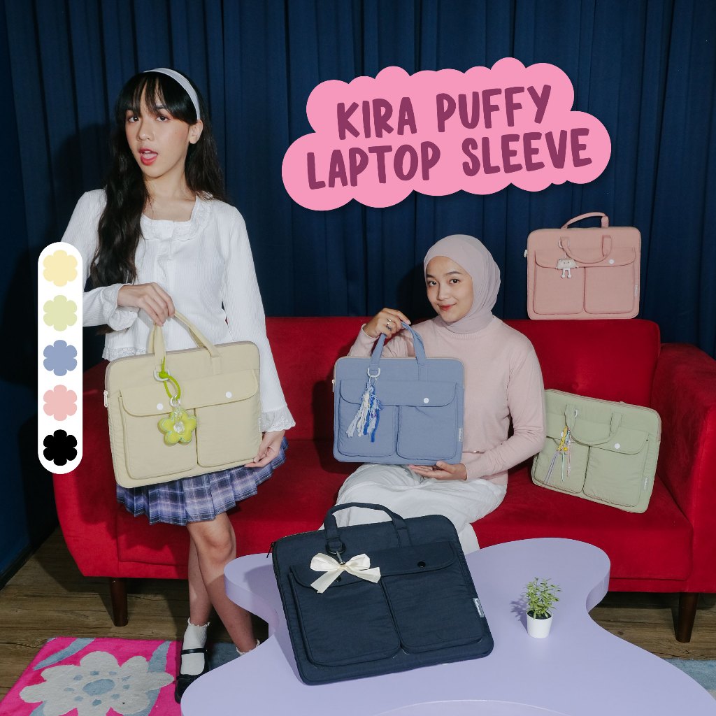 KIRA PUFFY Laptop Sleeve สีพาสเทล