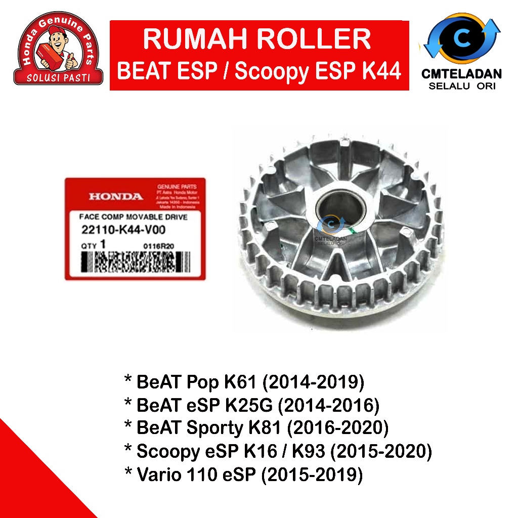 CVT Roller Housing Beat Pop Eco Street Scoopy Vario 110 Fi eSP 22110-K44-V00