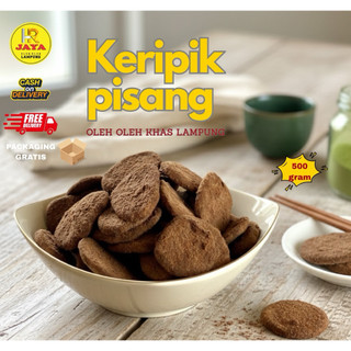 PROMO! (irisan koin) 500g KERIPIK PISANG COKLAT KHAS LAMPUNG/KERIPIK PISANG KEPOK LAMPUNG aneka rasa irisan (KOIN)