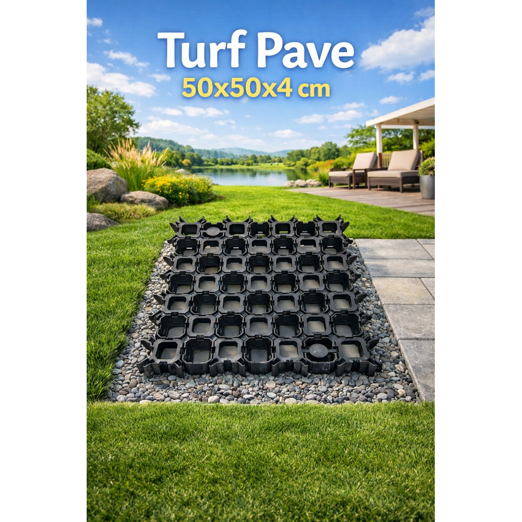 TURF PAVE 50X50X4 ซม./พลาสติกพรีเมี่ยม TURF PAVE / ANTI-GLOVED KOKH สําหรับตะแกรงและกรวด