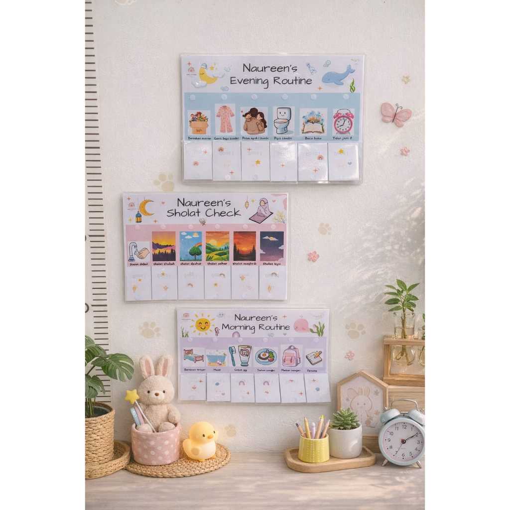 บทติดตาม HABIT CUSTOM สําหรับเด็ก / DAILY JOURNAL สําหรับเด็ก/ DAILY ROUTINE/ RAMADHAN TRACKER/MORNI
