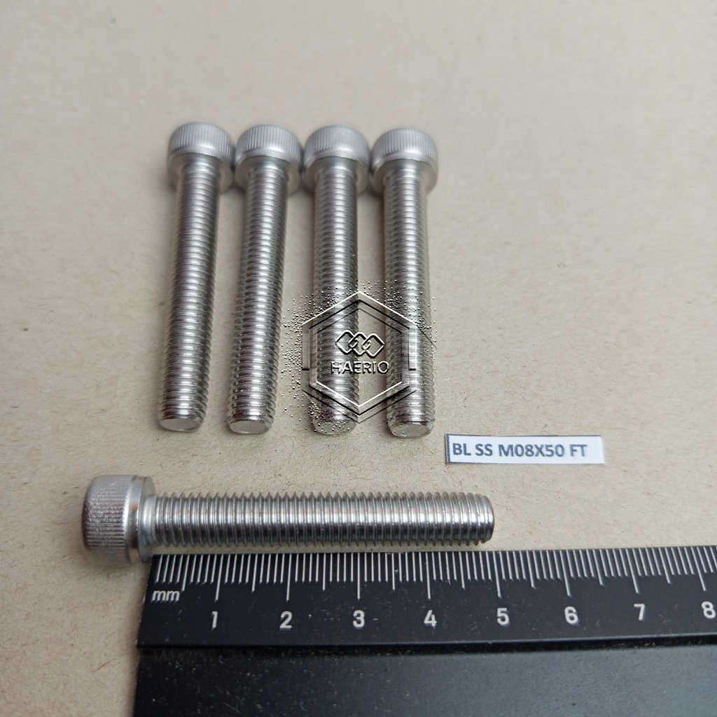 L-BOLT M8X50 (5 ซม.) สแตนเลส เหล็กเต็มเมนู SUS 304 / L-BOLT SOCKET STEEL M8 X 50 CM / สกรูสแตนเลส 5 