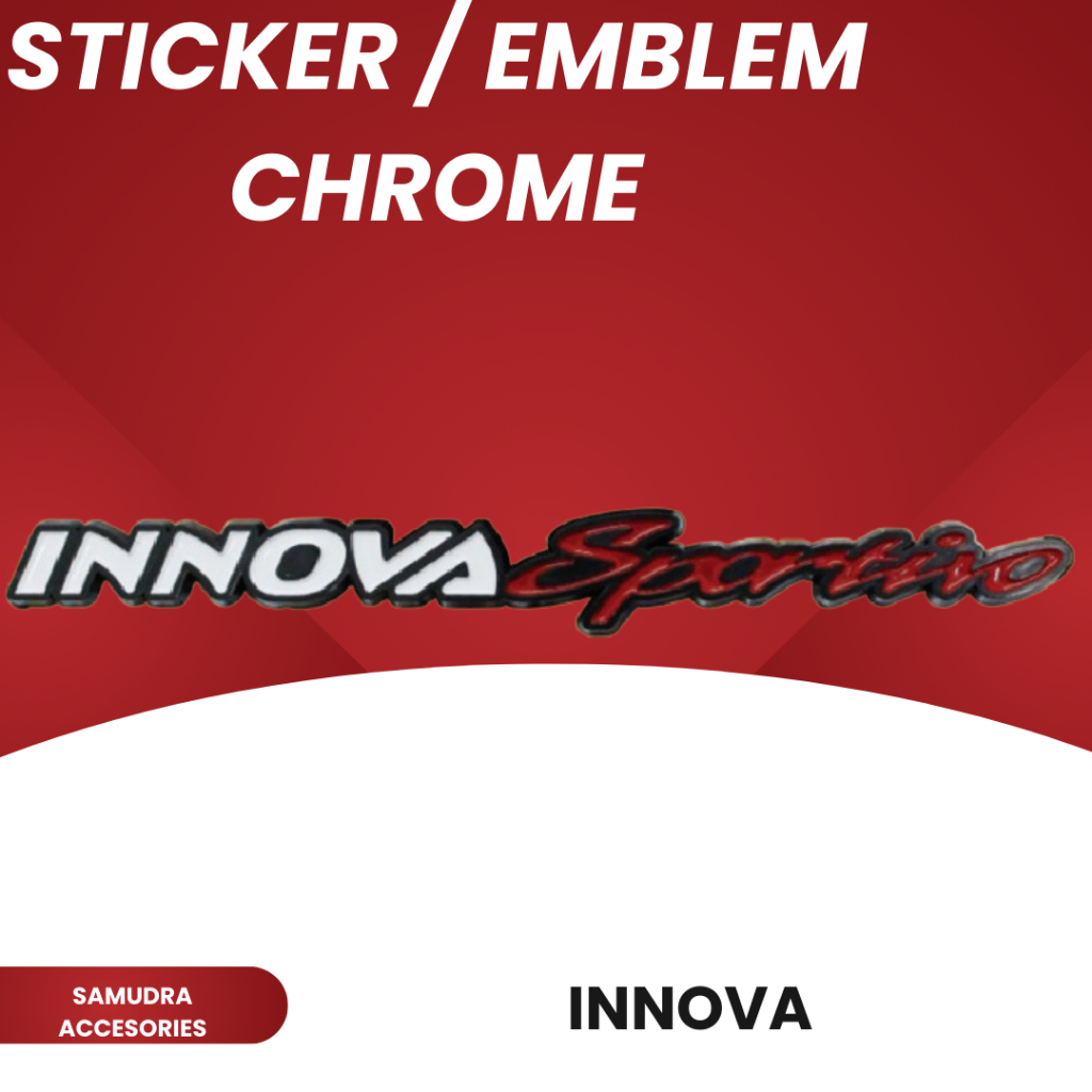 สติ๊กเกอร์ CHROME / EMBLEM VARIATION INNOVA SPORTYVO - TRD - SPARCO - D4D - VVTI - JAGUAR - VNTURBO
