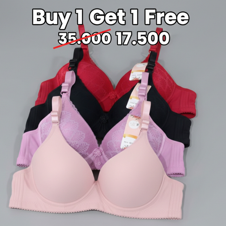 ผู้หญิง Underwire Bra Foam B / C ขนาดใหญ่ Cup Brocade 36 - 42 Heel 3 BUY 1 ฟรี 1 Art 622 VIP8