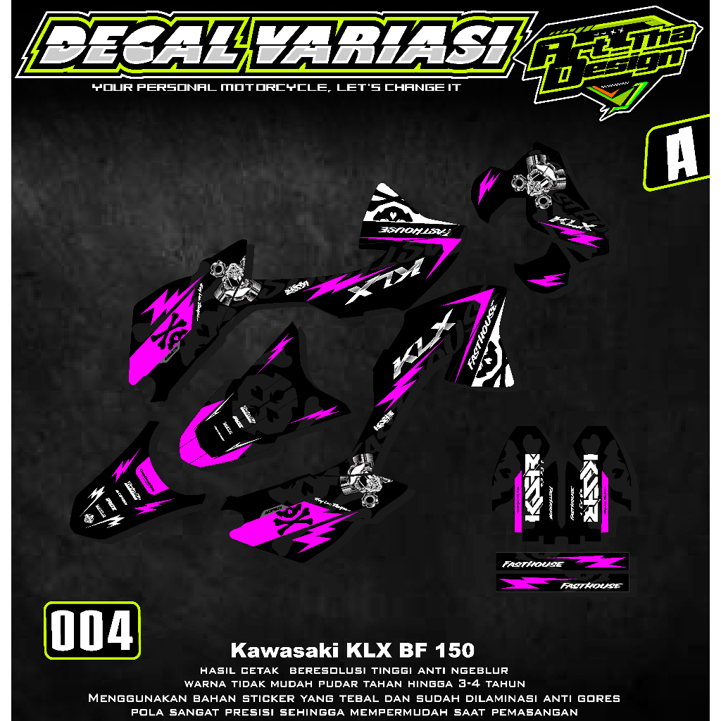 สติ๊กเกอร์ DECAL PREMIUM KLX BF 150 FULLBODY - สติ๊กเกอร์ DECAL ใหม่ล่าสุด COOL DESIGN 004