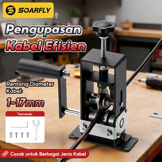 SOARFLY Mesin Pengupas Kawat Kecil Manual Rumah Tangga Alat Pengupas Kawat Bahan Baja Pemotong Potong Kabel Wire Stripper