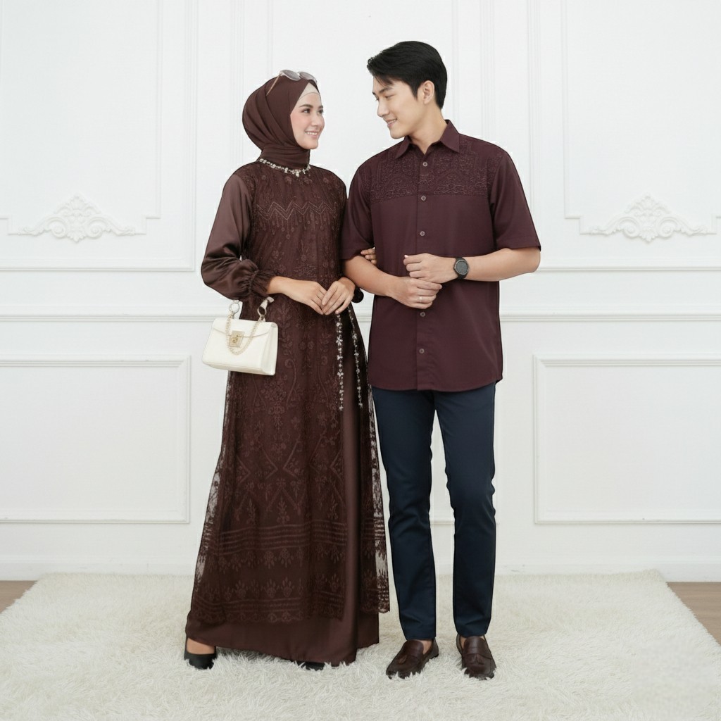 Dyllon Fashion - Couple Devina - Gamis + Koko - Couple Eid Outfit - Eid 2026