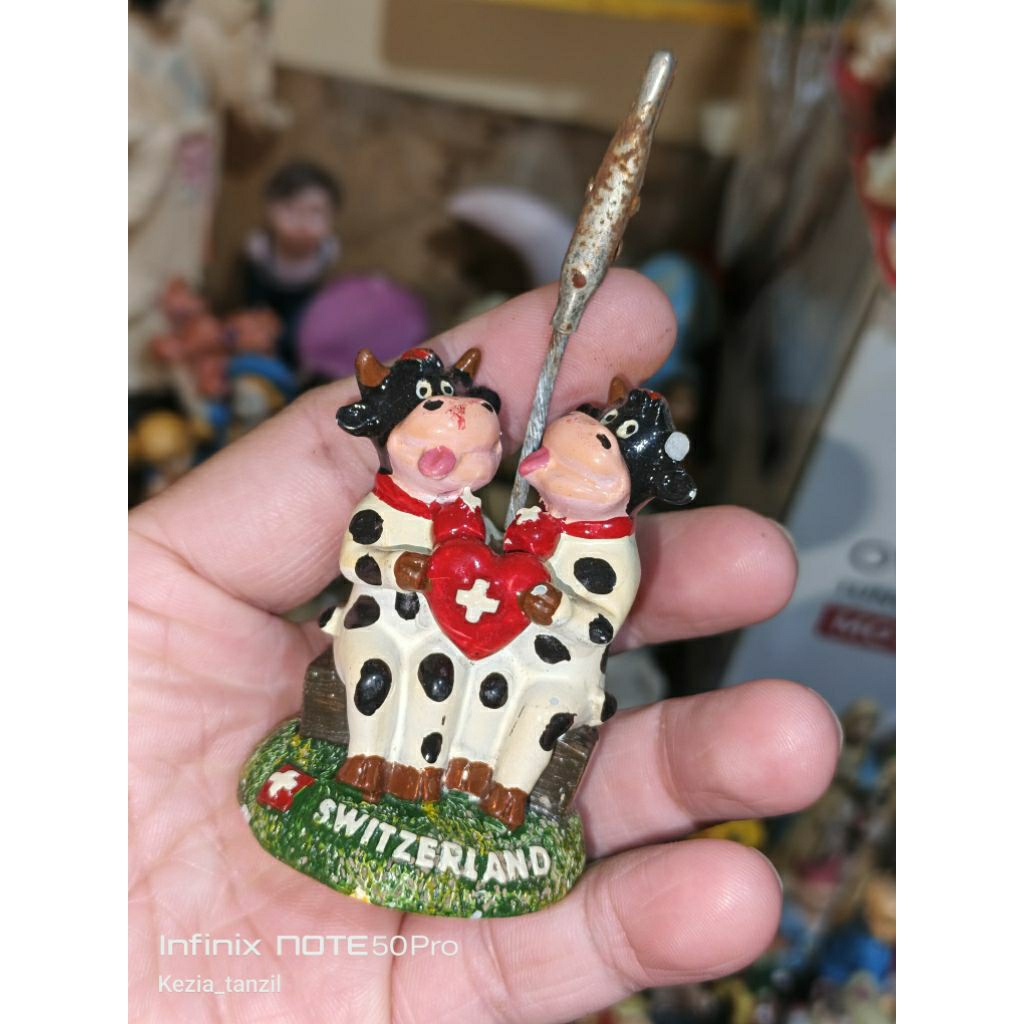 NOTE CLAMP TITIP SALAM SOUVENIR ของขวัญ SWITZERLAN PHOTO FRAME CLIP PHOTO FRAME COW SWISS ของขวัญ TW