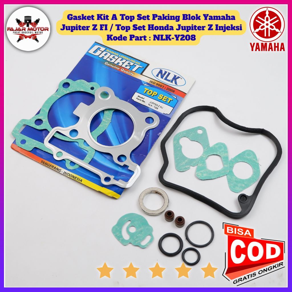 Yamaha Jupiter Z1 ฉีด Vega Force Jupiter MX King Original Top Set ปะเก็นแพคเกจ NLK-Y208