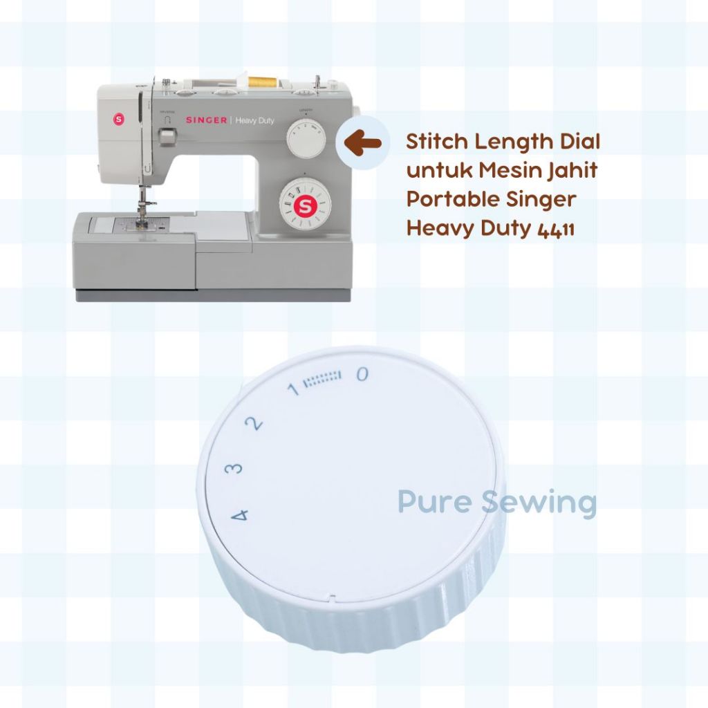 MESIN Stitch ความยาว Dial นักร้อง Heavy Duty 4411 จักรเย็บผ้า/ขนาดรูปแบบหมุนแบบพกพา Heavy Duty จักรเ