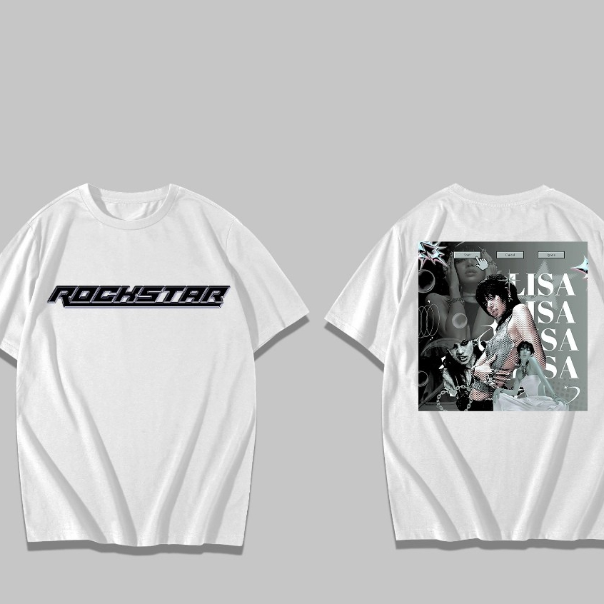 เสื้อยืด Lisa Rockstar / แฟนๆ / เสื้อยืด Kpop / Lilies