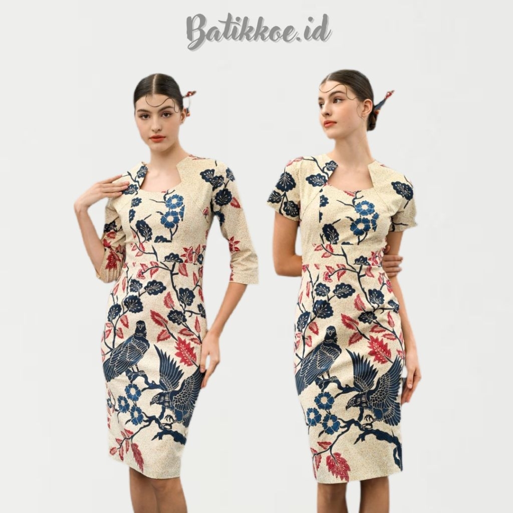 ชุดเดรสผ้าบาติก 322P & 322 UPH RED/ชุดยูนิฟอร์ม/Nuansa Batik/Ethnic Batik