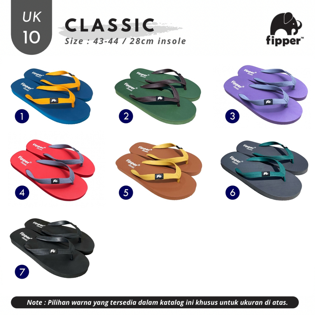 Fipper Classic UK 10 (Size 43 44) รองเท้าแตะผู้ชาย
