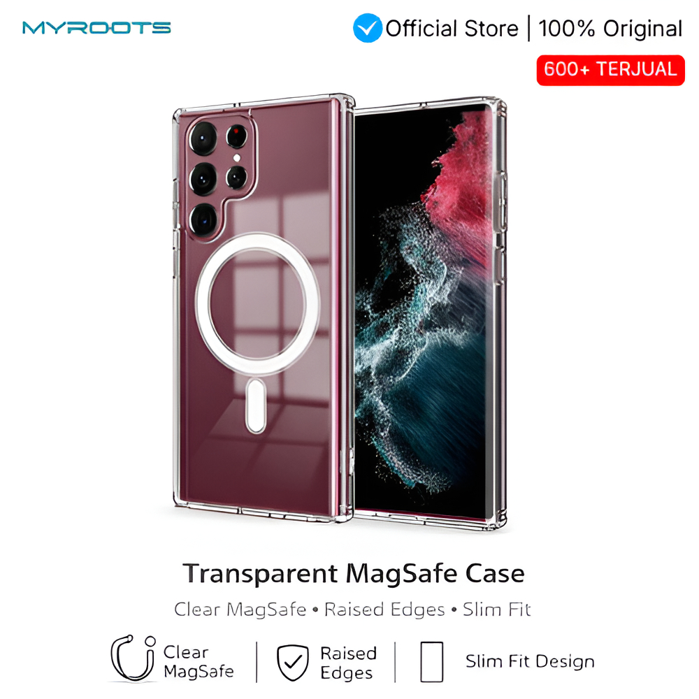 MR - เคส Magsafe สําหรับ Samsung S22 Ultra S22 Plus + S22 Series Ultra Clear Hardcase