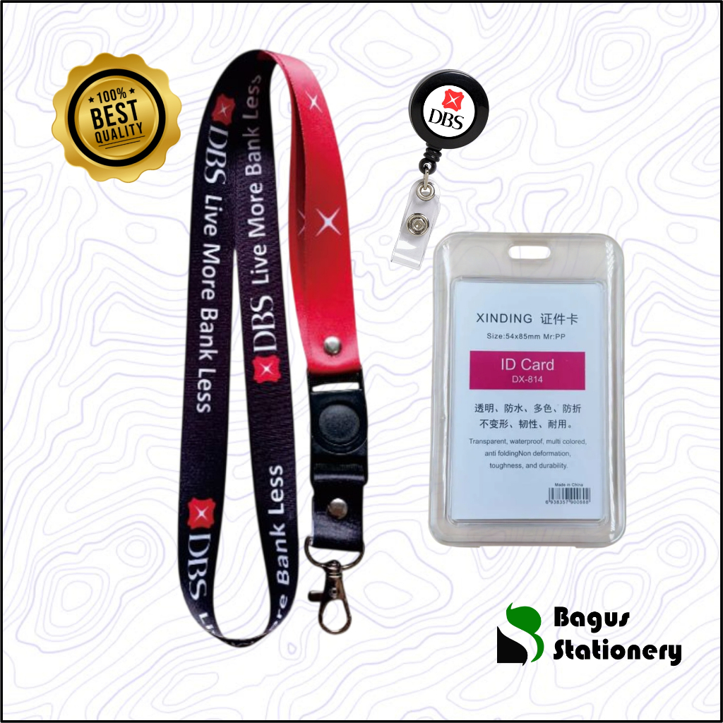 พร้อม สายรัด Lanyard DBS Bank พิมพ์เดี่ยว 2 ด้าน