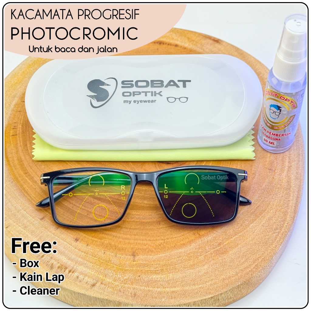 Photochromic Progressive Reading and Walking Glasses เลนส์ธรรมดาไม่มี Dividers หรือ Half Circle เหมา