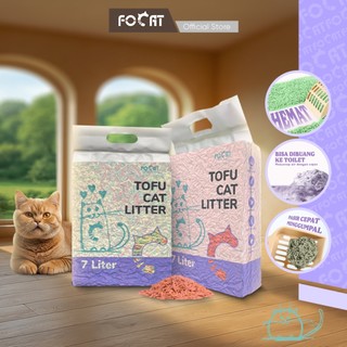 [PASIR TOFU NO 1] FOCAT Pasir Kucing Tofu Harum 7L N01 Pasir Gumpal/Pasir Soya/Cat Tofu Litter