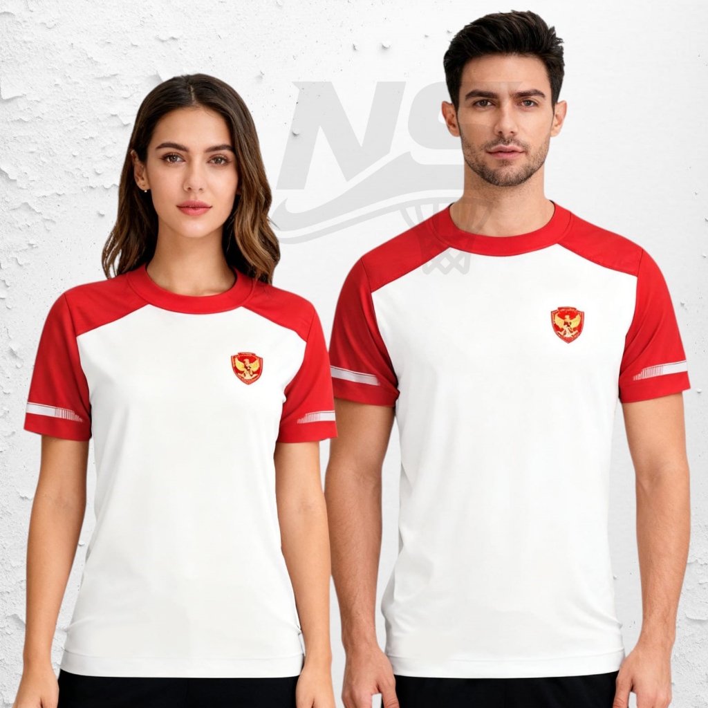 INDEPENDENCE OF INDONESIA SPORTS TRAINING เสื้อยืด FUTSAL FITNESS GYMNASTICS BADMINTON