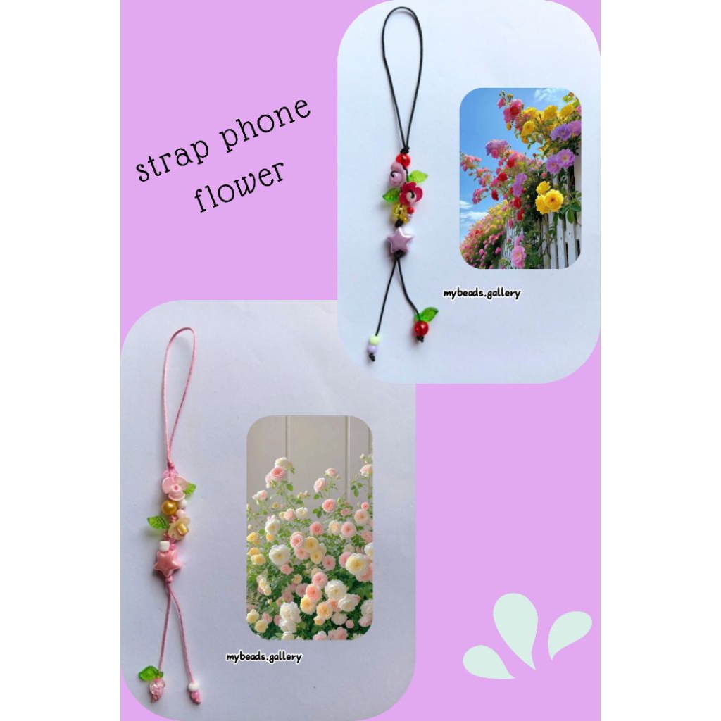 HP GANTUNGAN Fairy Phone Strap / Flower Phone Holder / Charm Flower Strap / Phone Strap