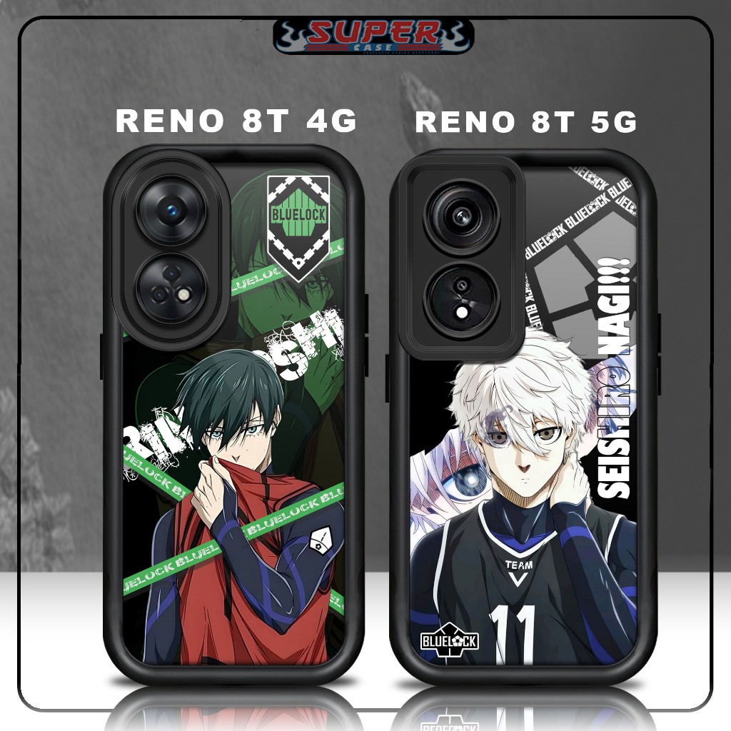 เคส Hp สําหรับ SoftCase Hp สําหรับแก้วสีดํา Premium OPPO RENO 8T 4G RENO 8T 5G Design BLUELOCK