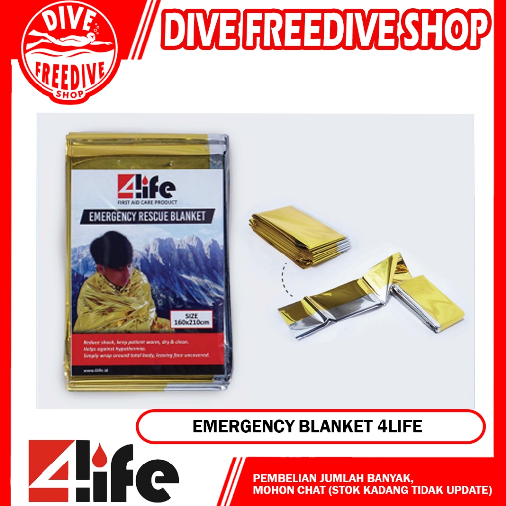 Camping Hiking ผ้าห่มฉุกเฉิน 4Life Emergency Kit 160CM x 210CM