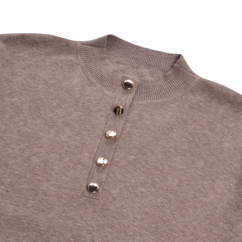 Wovelle Henley Knit Top