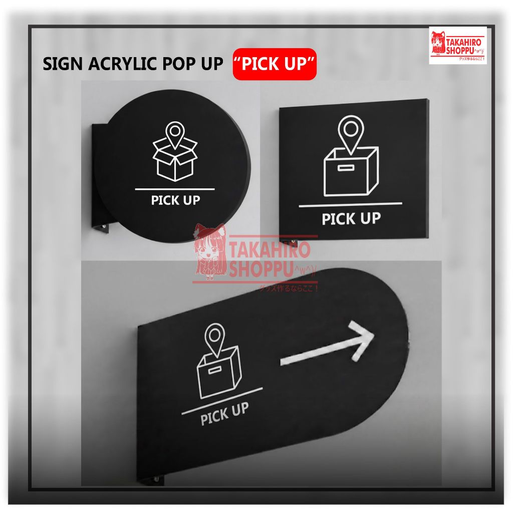 อะคริลิค Pop Up Pick Up SIGN / อะคริลิค Pop Up SIGN / รอบ / วงกลม / สี่เหลี่ยม / OVAL / ป้าย Pick Up