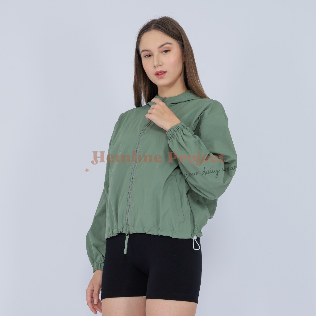 Kiyoko เสื้อแจ็คเก็ตน้ําหนักเบา - สีเขียวหยก