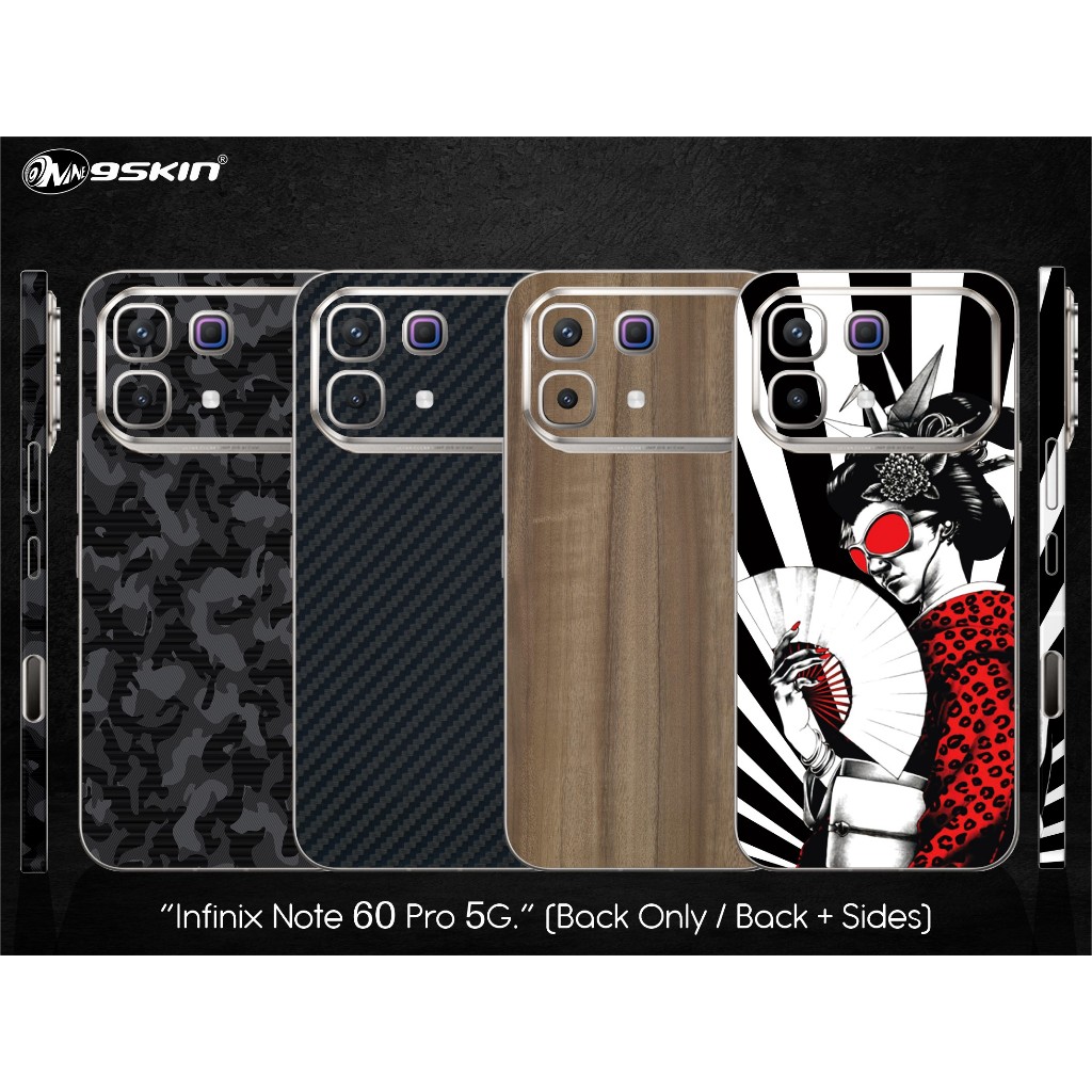 9skin Infinix Note 60 Pro 5G Back Case Skin Custom Carbon Leather Special Texture