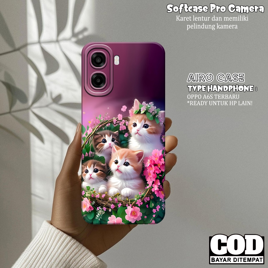 เคส Oppo A6S ล่าสุด - เคส Oppo A6S Softcase - เคสแฟชั่นแมว - เคส Oppo A6S - เคส Pro Camera Softcase 