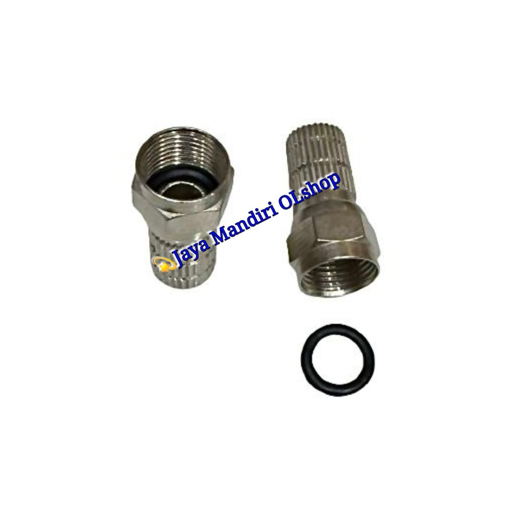 F CONNECTOR RG6 THREAD RG 6 CONNECTOR THICK - พร้อมยาง