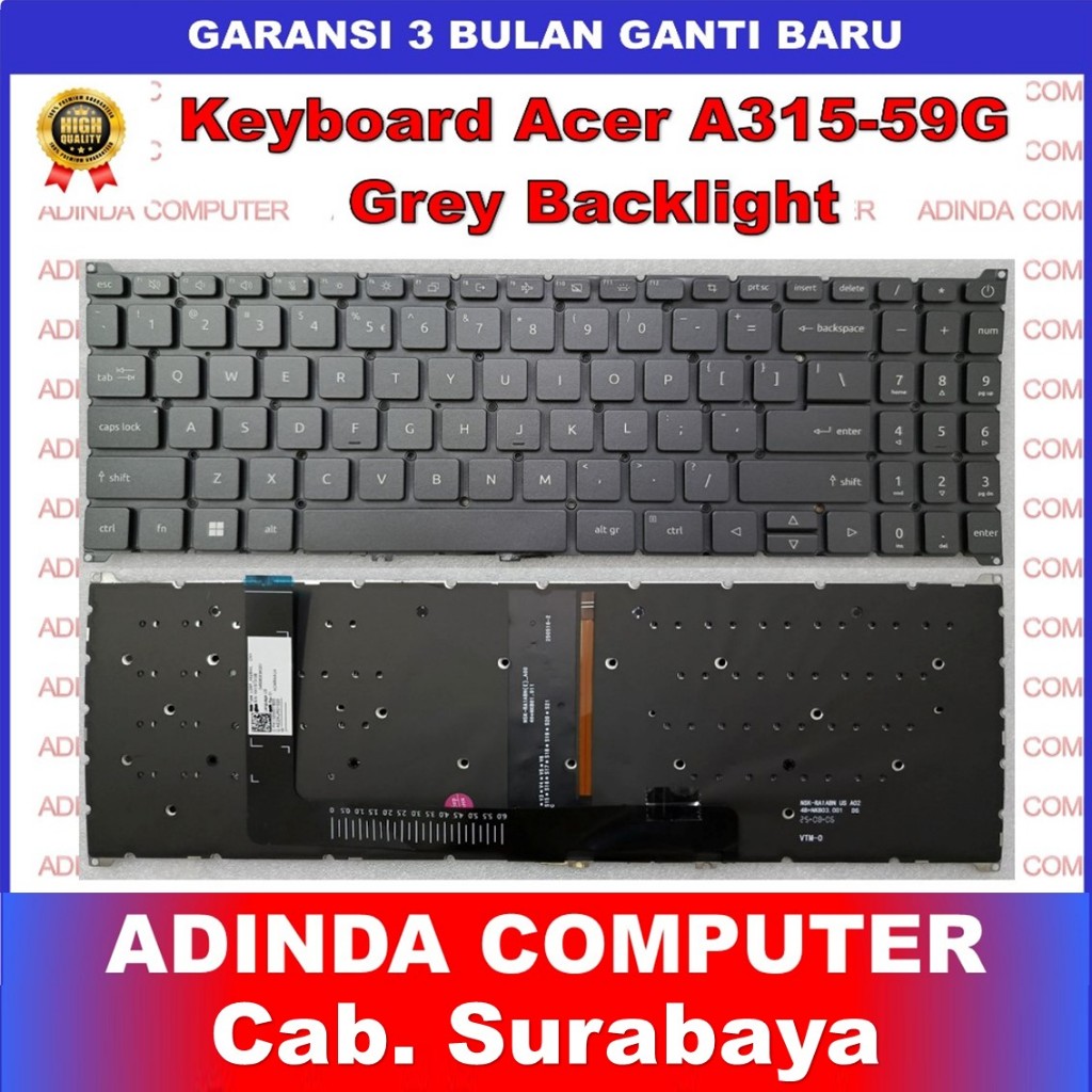 Acer Aspire 3 A315-24 A315-24p A315-24PT A315-24T A315-59 A315-59UB A315-59G คีย์บอร์ด
