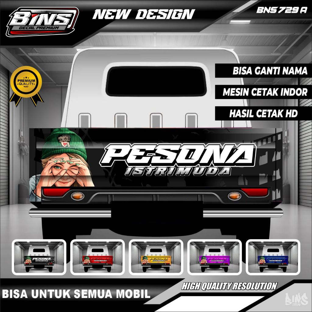 BNS729-STICKER DECAL THAILOOK BACK BACK PICUP GRANMAX L300 CARRY APV PICTURE OF THE CHARM OF YOUNG W