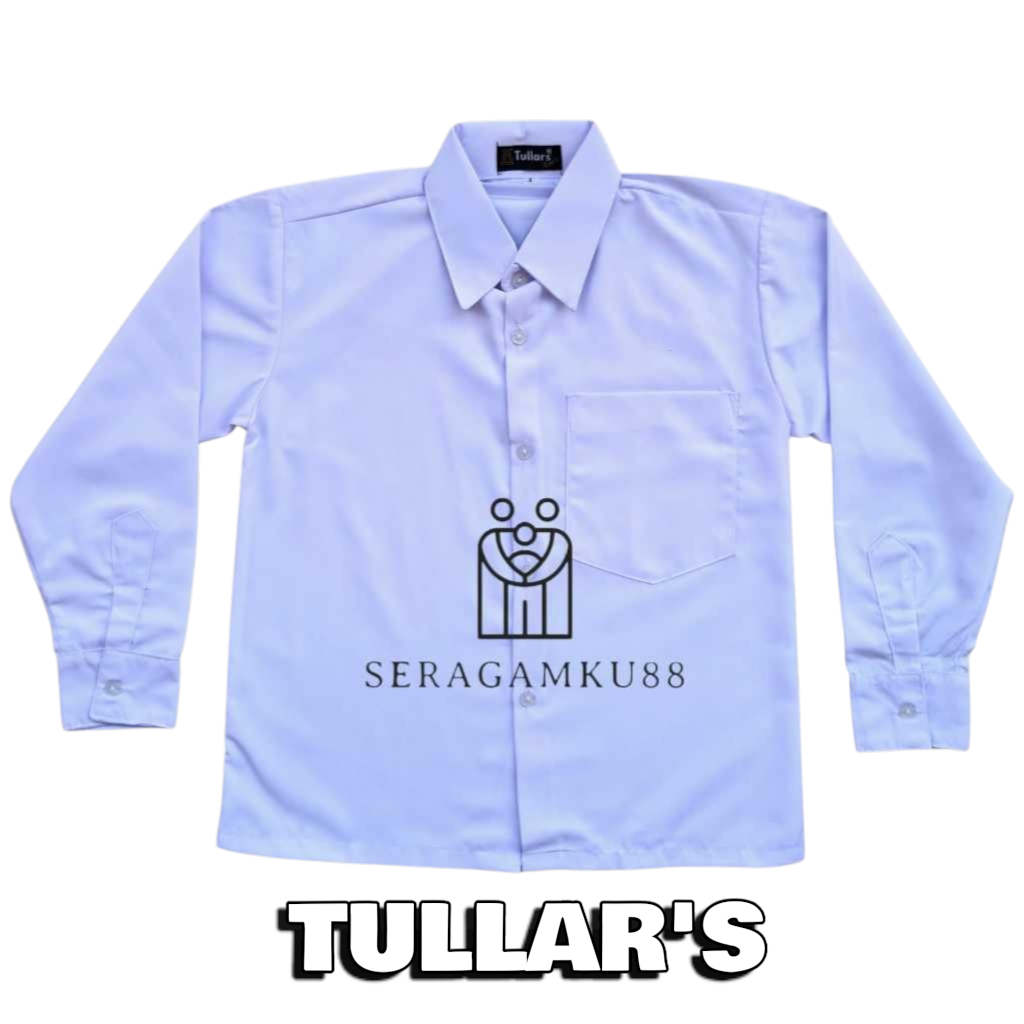 KEMEJA ชุดนักเรียนเสื้อแขนยาวสีขาวโรงเรียนประถมศึกษาโรงเรียนมัธยมวิทยาลัยทํางาน Orientation Tullars ยี่ห้อ