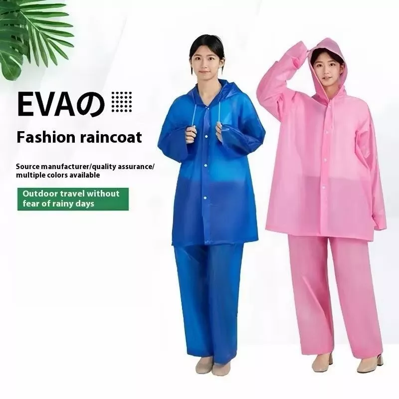 ชุดเสื้อกันฝนเสื้อคลุมและกางเกง EVA สำหรับผู้ใหญ่