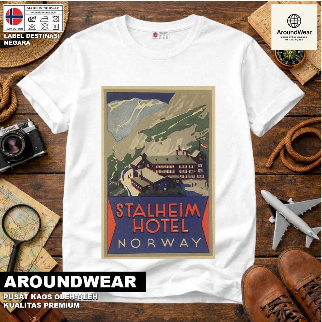 เสื้อยืด NORWAY 25 SOUVENIR พร้อมแท็ก NATIONAL จาก NORWAY COTTON 30S ของขวัญพรีเมี่ยม SOUVENIR
