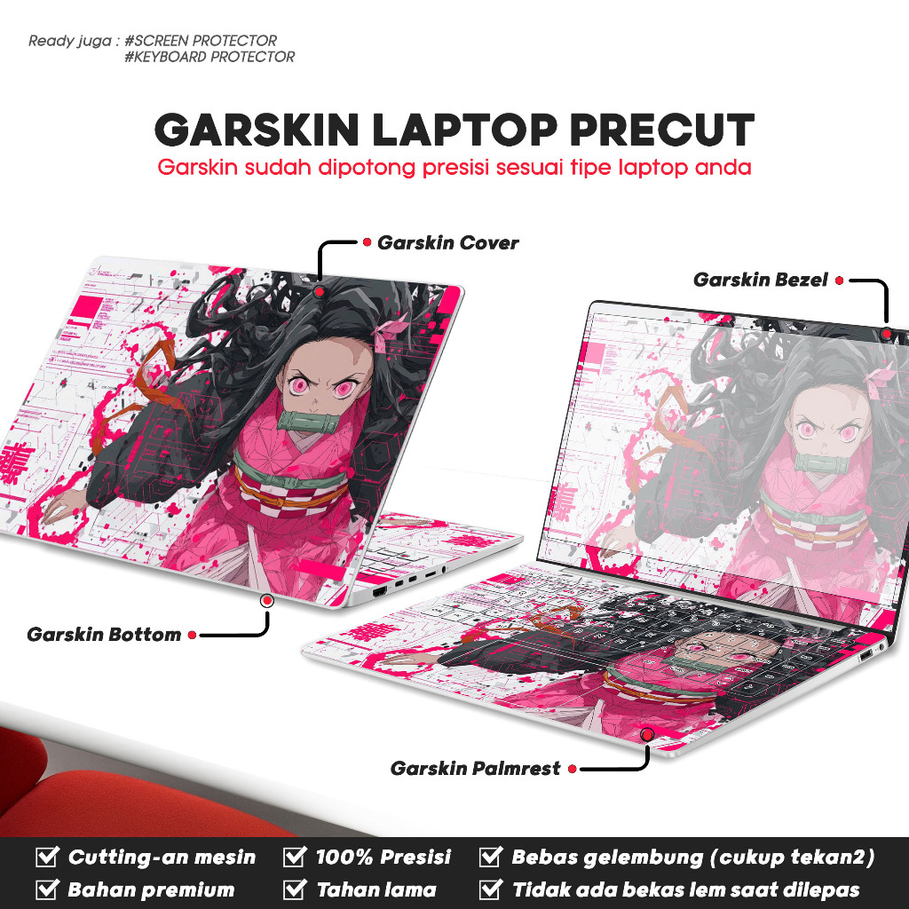 Precut Garskin Sticker Laptop Skin Perfect Fit เข้ากันได้กับ HP EliteBook 6 G1q Fullbody Carbon Imag