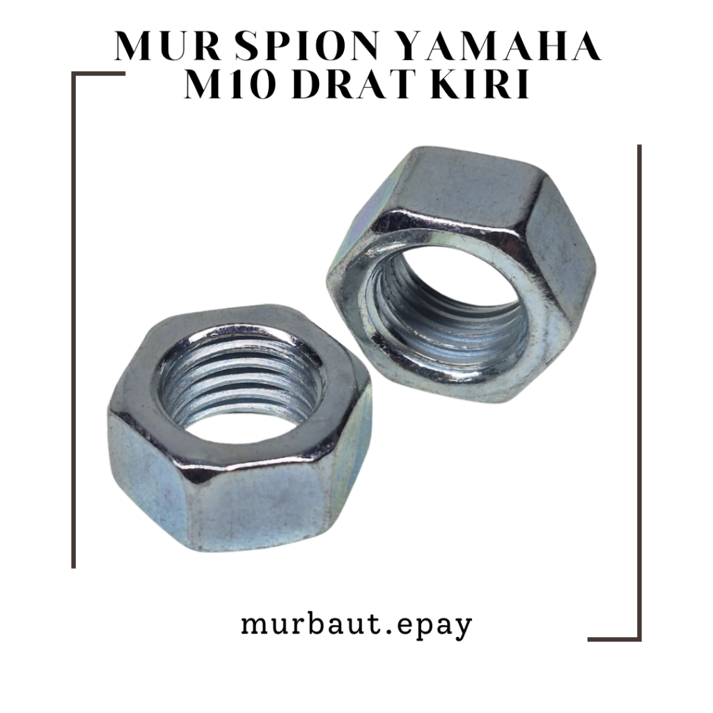 YAMAHA M10 MIRROR NUT LEFT THREAD KEY 14 THAD 1.25MM | LEFT MIRROR LOCKING NUT - 1 ชิ้น