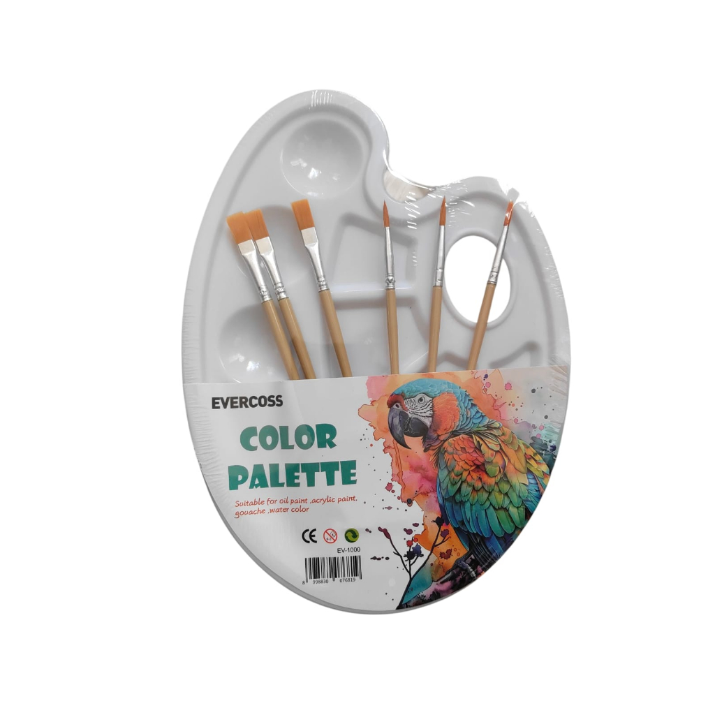 EVERCROSS ชุดแปรง + พาเลทวาดภาพ EV-1000