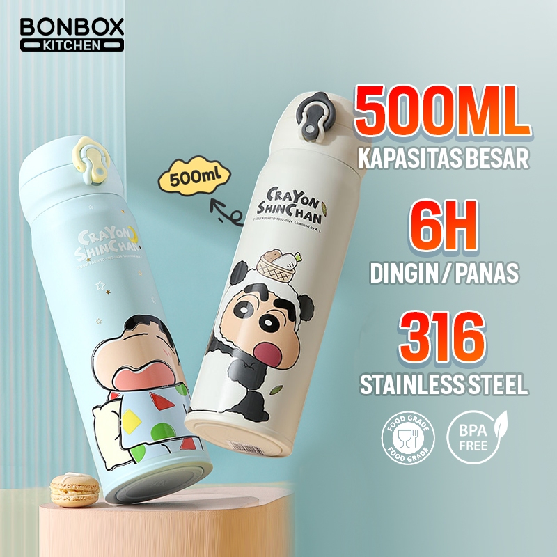 [ต้นฉบับ 100%] BONBOX Special Edition Tumbler Shinchan 500ML - ขวดทิ้งเครื่องดื่ม LICENSED OFFICIAL!
