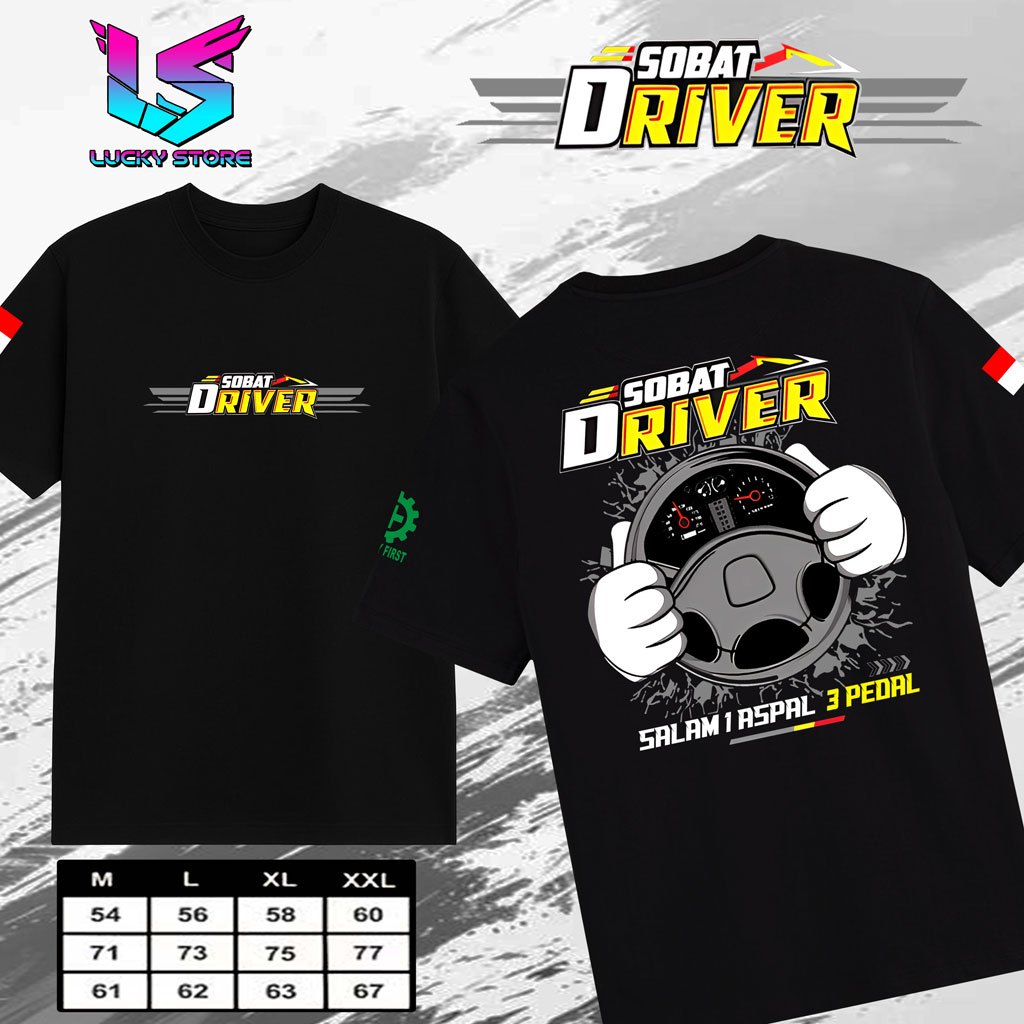 เสื้อยืด LUCKYSTORE MENS SOBAT DRIVER / เสื้อยืด Distro พร้อมคํา SOBAT DRIVER ของ MENS / เสื้อยืดผู้