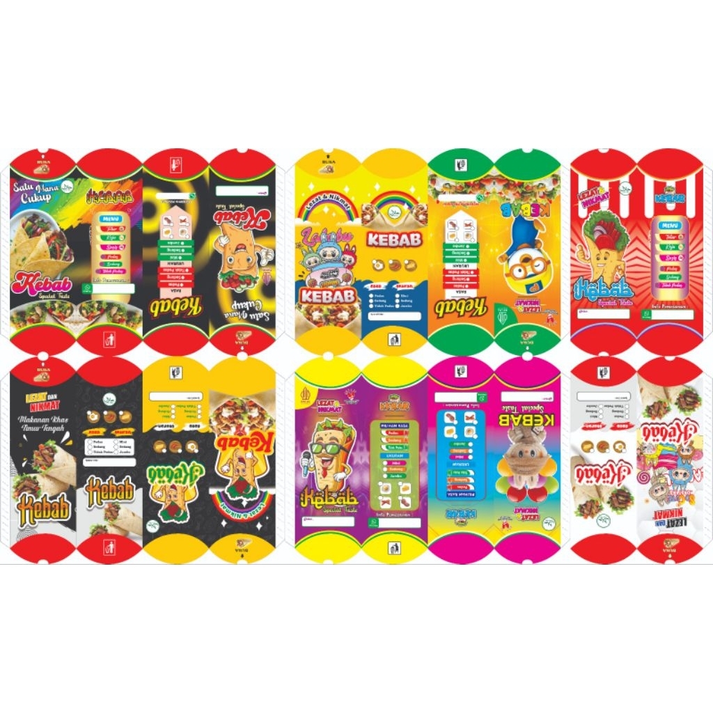 EVORY JUMBO KEBAB PACKAGING | พันเคบับ | KEBAB WRAPPING | การ์ดบอร์ด EVORY KEBAB | ห่อ KEBAB IVORY |