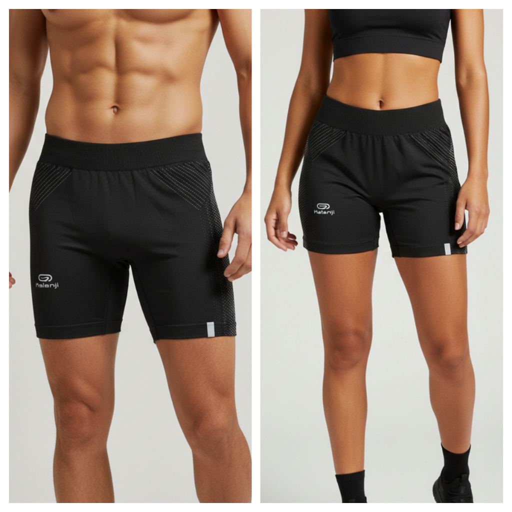 DECATHLON KIPRUN เลกกิ้งขาสั้นรัดรูปสําหรับผู้ชายและผู้หญิง ไซส์ M-XL