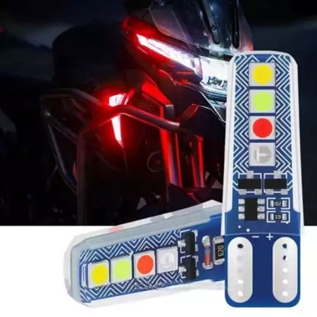 Jelly T10 8 LED RGB ไฟเลี้ยวสากลสําหรับรถมอเตอร์ไซค์ทั้งหมด