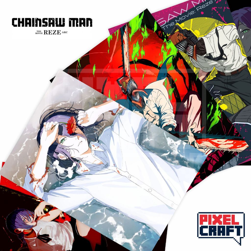 CHAINSAW MAN REZE ARC โปสเตอร์ติดผนังอนิเมะ - ขนาด A3