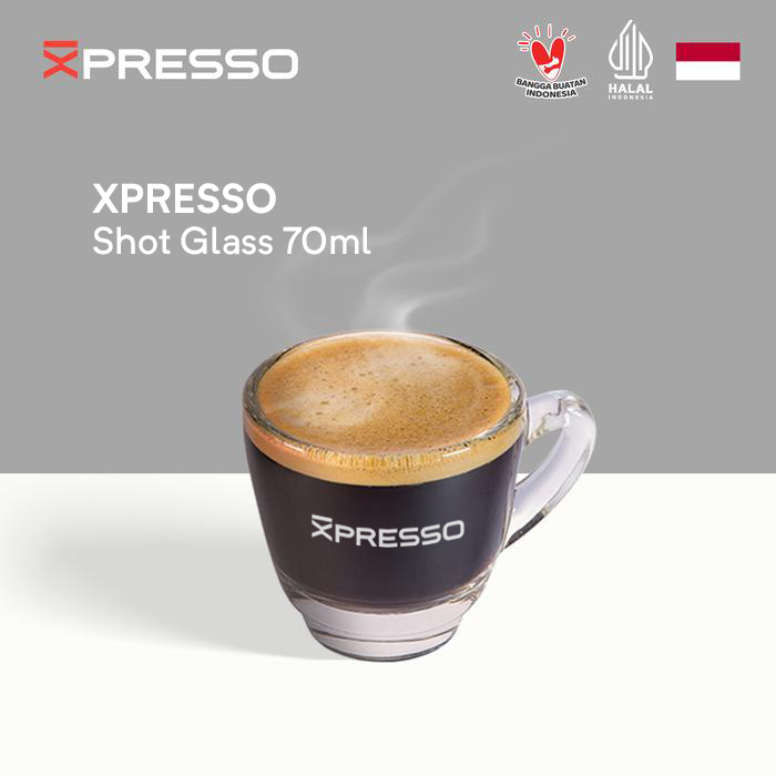 XPRESSO - ถ้วยแก้วเอสเพรสโซ่ช็อตหรูหรา 70 มล